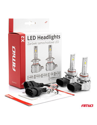 Amio - ΛΑΜΠΕΣ LED HΒ3 9005 10-16V 72W 6.500K 7920lm (ΑΝΕΜΙΣΤΗΡΑΚΙ) X2 SERIES - 2ΤΕΜ. (02975/AM)