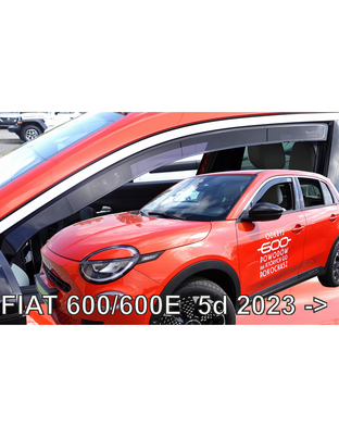 ΑΝΕΜΟΘΡΑΥΣΤΕΣ ΓΙΑ FIAT 600/600E 5D 2023+ ΣΕΤ ΑΥΤΟΚΙΝΗΤΟΥ ΑΠΟ ΕΥΚΑΜΠΤΟ ΦΙΜΕ ΠΛΑΣΤΙΚΟ HEKO - 4 ΤΕΜ.