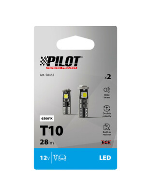T10 W5W 12V W2,1x9,5d 28lm HYPER-LED9 ΛΕΥΚΟ ΔΙΑΘΛΑΣΗΣ 3SMDx3chips (ΤΡΙΠΛΟΕΣΤΙΑΚΟ- CAN-BUS) 2ΤΕΜ.