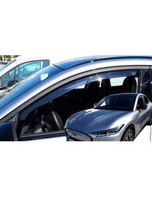 ΑΝΕΜΟΘΡΑΥΣΤΕΣ ΓΙΑ FORD MUSTANG MACH-E 5D 2020+  -  ΑΥΤΟΚΙΝΗΤΟΥ ΑΠΟ ΕΥΚΑΜΠΤΟ ΦΙΜΕ ΠΛΑΣΤΙΚΟ HEKO - 2 ΤΕΜ.