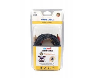 ΚΑΛΩΔΙΟ ΗΧΟΥ ΣΤΕΡΕΟ 3m AUX ΣΕ 3RCA ANDOWL QY-AV02
