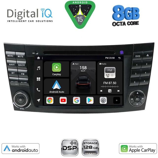 DIGITAL IQ BXF 790_CPAA (7'' DVD) MULTIMEDIA SYSTEM for MERCEDES E (W211) – CLS (W219) mod. 2003-2009
