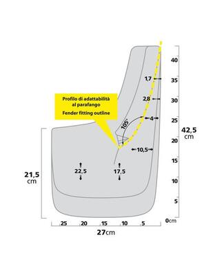 ΛΑΣΠΩΤΗΡΕΣ SPLASH-GUARDS CONTOUR SUV 27x42,5cm TYPE-6 2ΤΕΜ.