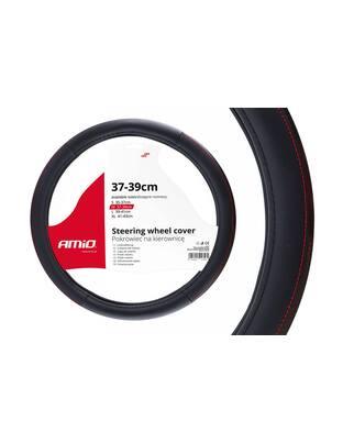 Amio - ΚΑΛΥΜΜΑ ΤΙΜΟΝΙΟΥ 37/39CM SWC-28 ΜΑΥΡΟ ΜΕ ΚΟΚΚΙΝΗ ΡΑΦΗ - 1 τεμ. (02565/AM)