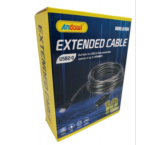 ΕΠΕΚΤΑΣΗ ΚΑΛΩΔΙΟΥ USB 2.0 10m ANDOWL Q-T05B