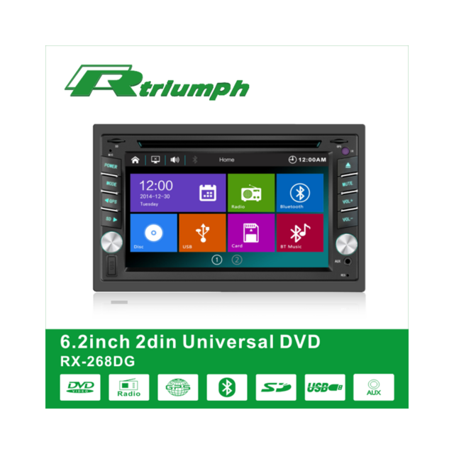 UNIVERSAL ΟΘΟΝΗ/DVD PLAYER 2DIN 6.2'' RX-268DG