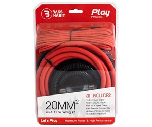 Kit καλωδίωσης 20mm² Bass Habit PWK4CCA 30% OFC Copper