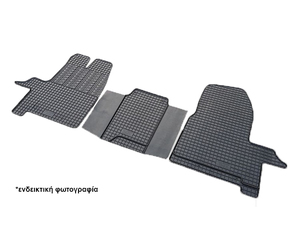 Cik - ΠΑΤΑΚΙΑ ΑΥΤΟΚΙΝΗΤΟΥ ΑΠΟ ΛΑΣΤΙΧΟ ΓΙΑ FORD TRANSIT / CUSTOM TOURNEO / KOMBI 3ΘΕΣΙΟ 2015+ (1Η ΣΕΙΡΑ ΚΑΘΙΣΜΑΤΩΝ) ΣΕ ΜΑΥΡΟ ΧΡΩΜΑ ΜΕ ΚΟΥΜΠΩΜΑΤΑ - 3 ΤΕΜ. (RM.FO.0025/CK)