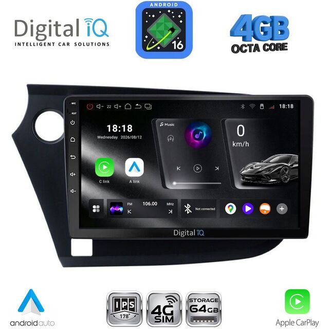 DIGITAL IQ RTG 6205_CPA (9inc) MULTIMEDIA TABLET for HONDA INSIGHT mod. 2009-2014