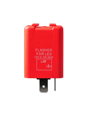 LED FLASHER (ΦΛΑΣΙΕΡΑ) 2 ΕΠΑΦΩΝ (L+-) 30x30x30mm M-TECH - 1ΤΕΜ.
