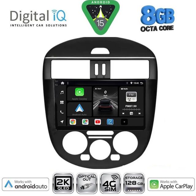 DIGITAL IQ BXK 20465B AC_CPAA (9inc) MULTIMEDIA TABLET for NISSAN TIIDA mod. 2013-2023 with A/C
