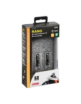 ΦΛΑΣ ΜΟΤΟ NANO LED 12V 35x18mm ΜΑΥΡΑ 2 ΤΕΜ.