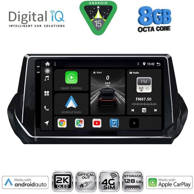 DIGITAL IQ BXK 20509_CPAA (9inc) MULTIMEDIA TABLET for PEUGEOT 208 – 2008 mod. 2021>