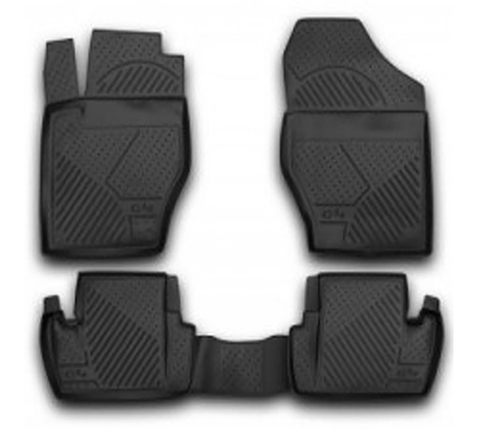 ΠΑΤΑΚΙΑ ΣΕ ΣΚΑΦΗ TPE ΛΑΣΤΙΧΟ ΓΙΑ CITROEN C4 5D 2011-2013  ΣΕ ΜΑΥΡΟ ΧΡΩΜΑ ΜΕ ΚΟΥΜΠΩΜΑΤΑ TYPE-P NOVLINE - 4 ΤΕΜ.