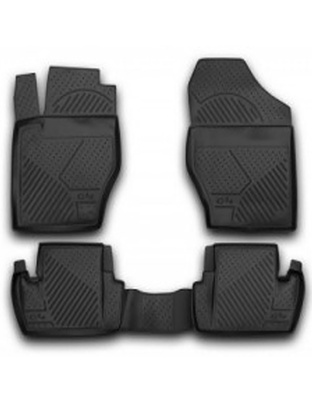 ΠΑΤΑΚΙΑ ΣΕ ΣΚΑΦΗ TPE ΛΑΣΤΙΧΟ ΓΙΑ CITROEN C4 5D 2011-2013  ΣΕ ΜΑΥΡΟ ΧΡΩΜΑ ΜΕ ΚΟΥΜΠΩΜΑΤΑ TYPE-P NOVLINE - 4 ΤΕΜ.