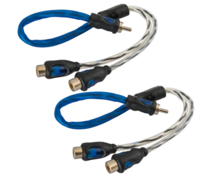 Twisted RCA Cable Y-split 0.3m (OFC) 2 female, 1 male Dual symmetrical conductors Auto-Connect 720RCAYL2F ΖΕΥΓΟΣ