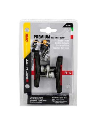 ΤΑΚΑΚΙΑ ΦΡΕΝΩΝ ΠΟΔΗΛΑΤΟΥ (CITY/MTB BIKE) PREMIUM 72mm PF-12 ΜΑΥΡΟ/ΚΟΚΚΙΝΟ 2ΤΕΜ.
