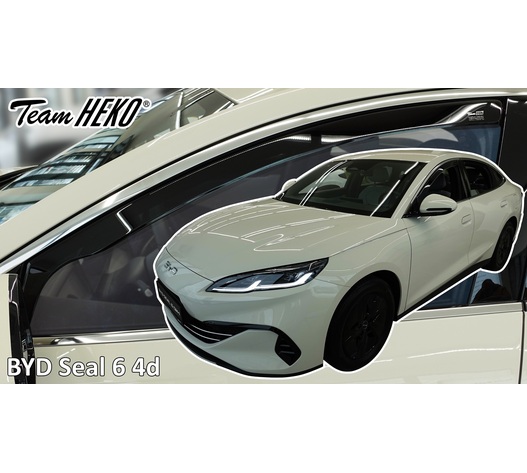 Heko - Ανεμοθραύστες για Byd Seal 6 4 Doors 2024+ Ζευγάρι Απο Εύκαμπτο Φιμέ Πλαστικό - 2 τεμ. (ΑΝΕΜ.11316)