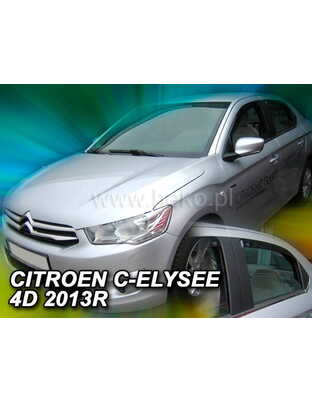 ΑΝΕΜΟΘΡΑΥΣΤΕΣ ΓΙΑ CITROEN C-ELYSEE 4D 2013+ ΣΕΤ ΑΥΤΟΚΙΝΗΤΟΥ ΑΠΟ ΕΥΚΑΜΠΤΟ ΦΙΜΕ ΠΛΑΣΤΙΚΟ HEKO - 4 ΤΕΜ.