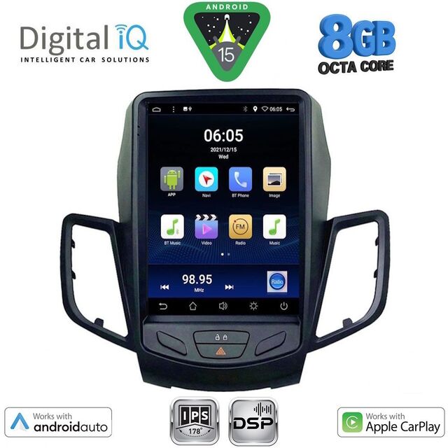 DIGITAL IQ BXF 7854_CPAA TESLA STYLE for FORD FIESTA mod. 2008-2017