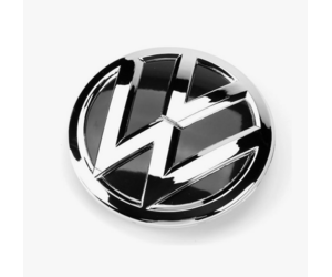 Σήμα κουμπωτό ασημί/μαύρο 14x14cm - Vw