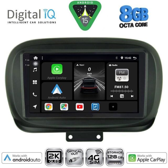 DIGITAL IQ BXK 20134_CPAA (9inc) MULTIMEDIA TABLET for FIAT 500Χ mod. 2014-2024