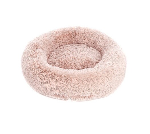 ΣΤΡΟΓΓΥΛΟ FLUFFY ΚΡΕΒΑΤΙ ΚΑΤΟΙΚΙΔΙΩΝ ΡΟΖ 70cm SD-01623