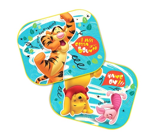 Amio - ΗΛΙΟΠΡΟΣΤΑΣΙΕΣ ΠΛΑΙΝΕΣ WINNIE THE POOH ΜΕ ΒΕΝΤΟΥΖΑ (44x35cm) – 2 ΤΕΜ. (S9305/AM)