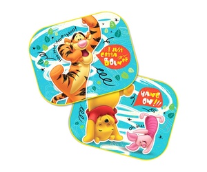 Amio - ΗΛΙΟΠΡΟΣΤΑΣΙΕΣ ΠΛΑΙΝΕΣ WINNIE THE POOH ΜΕ ΒΕΝΤΟΥΖΑ (44x35cm) – 2 ΤΕΜ. (S9305/AM)