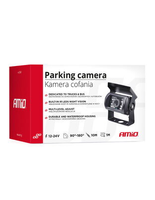 Amio - ΚΑΜΕΡΑ ΟΠΙΣΘΟΠΟΡΕΙΑΣ HD-501 IR NIGHT VISION ΜΕ ΜΕΤΑΛΛΙΚΗ ΒΑΣΗ - 1 τεμ. (02643/AM)