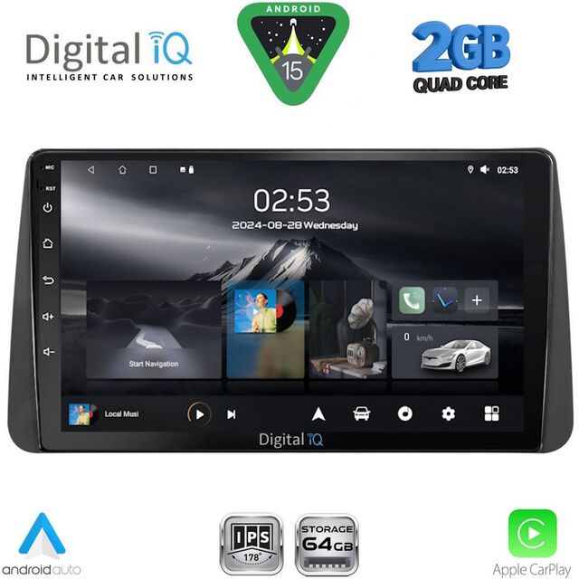 DIGITAL IQ RSD 1149_CPA DASH (9inc) MULTIMEDIA TABLET for FIAT TIPO mod. 2018-2023