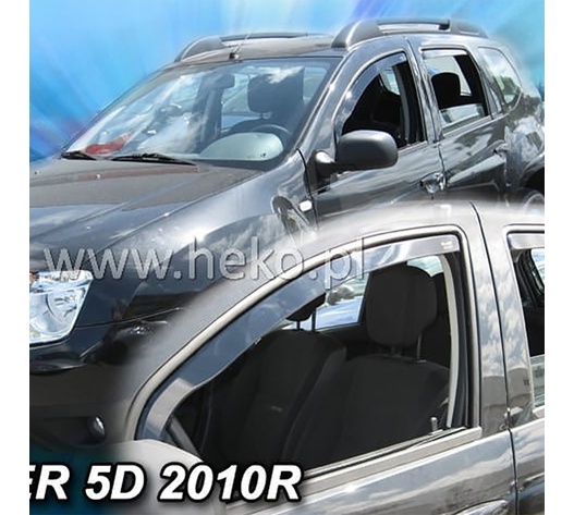 ΑΝΕΜΟΘΡΑΥΣΤΕΣ ΓΙΑ DACIA DUSTER 5D 2010-2018 ΖΕΥΓΑΡΙ ΑΠΟ ΕΥΚΑΜΠΤΟ ΦΙΜΕ ΠΛΑΣΤΙΚΟ HEKO - 2 ΤΕΜ.