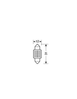 ΛΑΜΠΑΚΙ ΠΛΑΦΟΝΙΕΡΑΣ 12V 12x31mm 150lm ΛΕΥΚΟ MEGA-LED10 (ΔΙΠΛΗΣ ΠΟΛΙΚΟΤΗΤΑΣ- CAN-BUS) BLISTER 1ΤΕΜ.