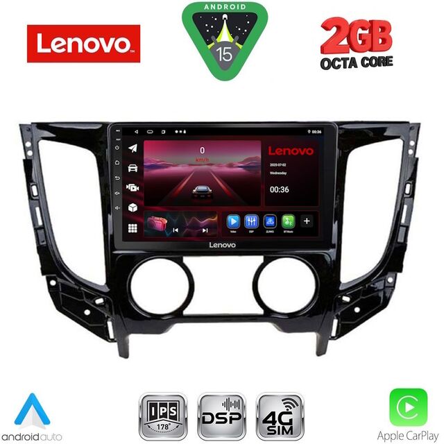 LENOVO LVF 5437_CPA A/C (9inc) MULTIMEDIA TABLET for MITSUBISHI L200 mod. 2015-2019 with A/C