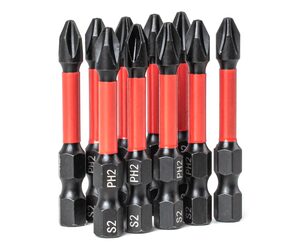 Amio – Μύτες Στρέψης Torsion PH2 HEX 1/4" 50mm Heavy Duty για Σταθερή Τοποθέτηση Εργαλείου & Καθημερινή Χρήση – Σετ 10 Τεμ. (04784/AM)