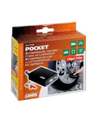 ΚΟΜΠΡΕΣΕΡ ΑΕΡΑ ΠΟΔΗΛΑΤΟΥ/ΜΟΤΟ POCKET ΜΕ LED