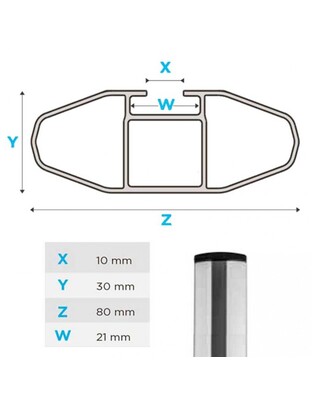 MENABO ΜΠΑΡΕΣ ΟΡΟΦΗΣ ΑΛΟΥΜΙΝΙΟΥ LINCE XL SILVER 135 cm ΣΕ ΑΣΗΜΙ ΧΡΩΜΑ ΓΙΑ Mercedes Benz EQA-Class (H243) 5 doors 2021> ΜΕ FLUSH RAILS - 2 ΤΕΜ (8880/MB)