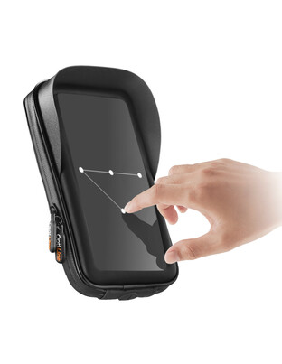 Θήκη Κινητού Soft Case με Αλεξήλιο της σειράς Optiline Universal Εφαρμογής για κινητά με μέγιστες διαστάσεις 85 x 170 mm, συμβατή με Βάσεις Στήριξης Κινητού Optiline για Μηχανή με σύστημα Duolock