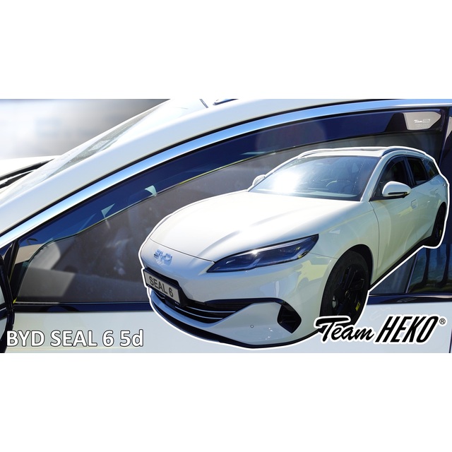 Heko - Ανεμοθραύστες για Byd Seal 6 5 Doors 2024+ Ζευγάρι Απο Εύκαμπτο Φιμέ Πλαστικό - 2 τεμ. (ΑΝΕΜ.11316-1)