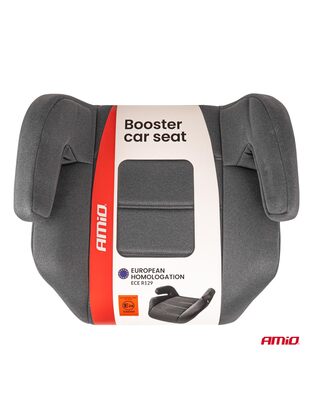 Amio - Παιδικό Κάθισμα Αυτοκινήτου Booster τύπου Safe I-SIZE κατάλληλο για ύψος 125-150cm ECE R129 γκρι για Επιβατικά Αυτοκίνητα - 1 τεμ. (04661/AM)