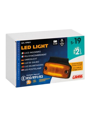 ΦΩΣ ΟΓΚΟΥ S19 4 LED ΠΟΡΤΟΚΑΛΙ 10/30V ΜΕ ΑΝΑΚΛΑΣΤΗΡΑ 114x54 mm 1ΤΕΜ.