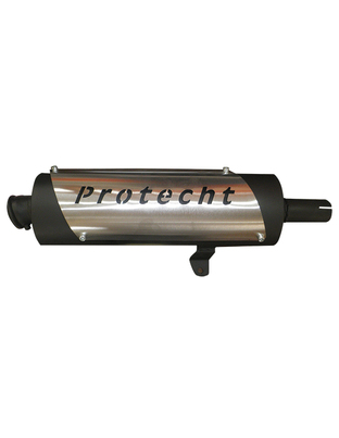 AMC - Εξάτμιση Scooter - Piaggio Beverly 250-300cc Οβάλ Μαύρο- inox protecht -1 TEM. (EX.MOT.117)