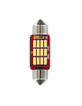 ΛΑΜΠΑΚΙ ΠΛΑΦΟΝΙΕΡΑΣ 12V 12x36mm 150lm ΛΕΥΚΟ MEGA-LED12 (ΔΙΠΛΗΣ ΠΟΛΙΚΟΤΗΤΑΣ- CAN-BUS) BLISTER 1ΤΕΜ.