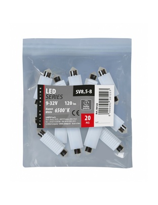 ΛΑΜΠΑΚΙ ΠΛΑΦΟΝΙΕΡΑΣ 9-32V SV8,5-8 12x41mm 120lm MEGA-LED CAN-BUS ΛΕΥΚΟ - 20 TEM.