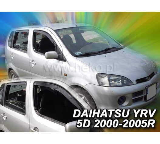 ΑΝΕΜΟΘΡΑΥΣΤΕΣ ΓΙΑ DAIHATSU YRV 5D 2000-2005R ΣΕΤ ΑΥΤΟΚΙΝΗΤΟΥ ΑΠΟ ΕΥΚΑΜΠΤΟ ΦΙΜΕ ΠΛΑΣΤΙΚΟ HEKO - 4 ΤΕΜ.