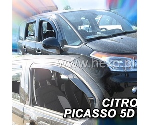 ΑΝΕΜΟΘΡΑΥΣΤΕΣ ΓΙΑ CITROEN C3 PICASSO 5D 2009-2017 ΖΕΥΓΑΡΙ ΑΠΟ ΕΥΚΑΜΠΤΟ ΦΙΜΕ ΠΛΑΣΤΙΚΟ HEKO - 2 ΤΕΜ.