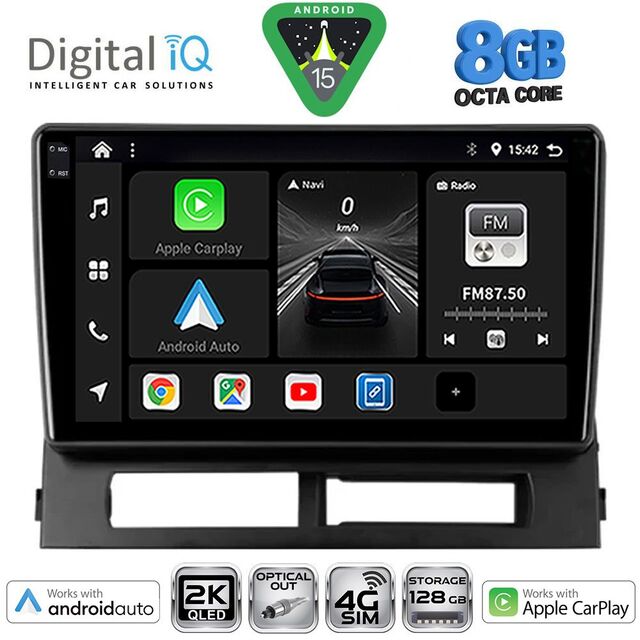DIGITAL IQ BXK 20728DASH_CPAA (9inc) MULTIMEDIA TABLET for TOYOTA PRIUS mod. 2003-2009 (Supports Original Clima-HYBRID)
