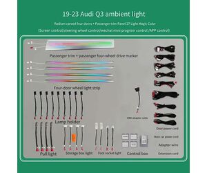 DIQ AMBIENT AUDI Q3 FULL (F3) mod.2019-2025 (Digital iQ Ambient Light for Audi Q3 mod. 2019> with 27 Lights)