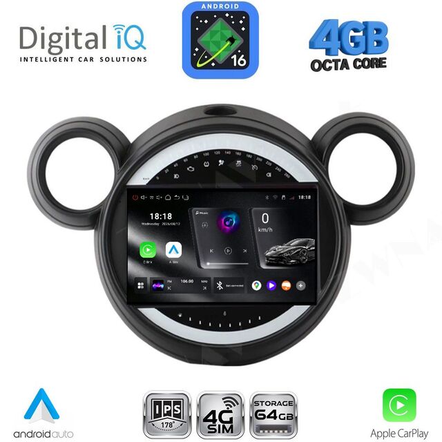 DIGITAL IQ RTG 6065_CPA (9inc) MULTIMEDIA TABLET for MINI COUNTRYMAN (R60) mod. 2010-2016 - PACEMAN (R61) mod. 2013-2016