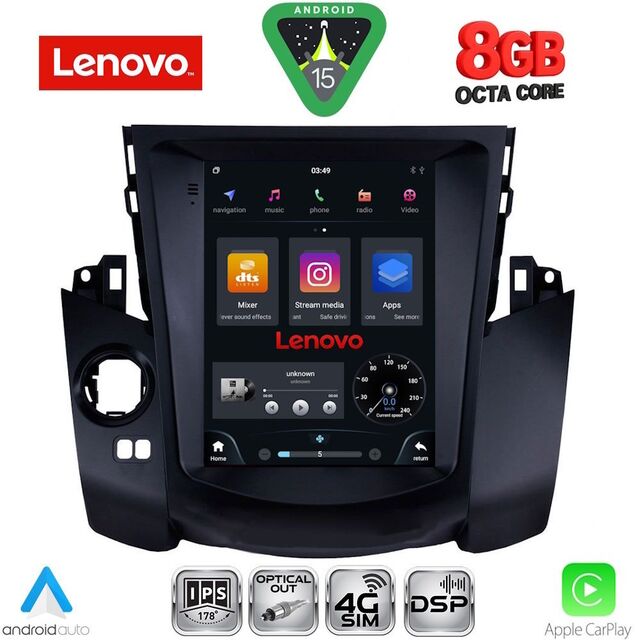 LENOVO SSW 10969_CPA TESLA STYLE  for TOYOTA RAV 4 mod. 2006-2012